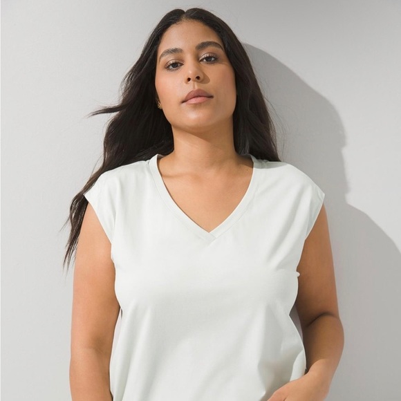 Soma Aloe Knit Sleeveless Top Silver Eucalyptus - Picture 2 of 8